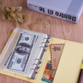 Miniatyrbild 5 av 7: A6 PU Läder Notebook Pärm Återfyllbar 6 Ring Pärm för A6 Yellow