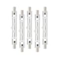 5-pack R7s 118mm 300w 220v, R7s Halogen Linear Lamp, Dimmable Halogen Bulb for Construction Site
