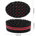 Miniatyrbilde 4 av 8: BEWAVE Big Holes Barber Hårbørste Svamp Dreads Låsing Twist