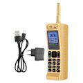 Miniatyrbild 2 av 2: W2 Fyrkort Fyrdubbel Standby Rak med Powerbank Radio Bluetooth Mobiltelefon 100-240V EU Guld