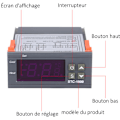 Miniatyrbillede 4 af 5: STC-1000 Digital Temperaturregulator, Varme-Køle-Centigrade-Termostat, Med Sensor, 110-220Vac