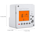 Miniatyrbild 6 av 8: Elektronisk timer Digital timer Intelligent programmerbar kontrollbrytare Bakgrundsbelyst timer för hushållsapparater Gatubelysning (220V AC)