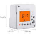 Miniatyrbilde 6 av 8: Elektronisk timer Digital timer Intelligent programmerbar kontrollbryter Bakgrunnsbelyst timer for husholdningsapparater Gatelys (220V AC)