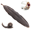 Miniatyrbillede 2 af 8: Holdbar Legering Blad Røgelseholder med Sød Snegl,