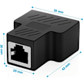 Miniatyrbilde 3 av 5: 2-pakks RJ45 Ethernet-splitter-kontakt-adapter