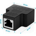 Pikkukuva 3 / 5: 2-pakka RJ45 Ethernet-jakajan liitinsovitin
