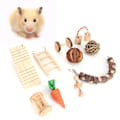 Miniatyrbillede 2 af 2: Naturligt træ hamster chinchillas tygge bide legetøj tilbehør 10 stk.
