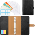Miniatyrbillede 1 af 8: PU Læder Notebook Binder Genopfyldelig 6 Ring Binder til A6