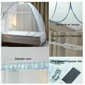 Miniatyrbilde 4 av 5: Sammenleggbar seng Myggnetting Pop Up stor Myggnetting Dme telt enkeltdør Camping Myggnetting gardin enkel å installere for soverom 100Cm (B) 190Cm (L)