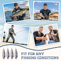 Miniatyrbilde 2 av 5: 6 stk Nye Fiskevekter Sinker Vannfallsform Støping Fiskeutstyr (30g)