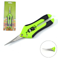 Miniatyrbillede 3 af 4: 2 stk. Mikrospids Florist Beskæringssakse med Titansbelagte Non-Stick Rustfrit Stål Buede Blade og Lige Blade