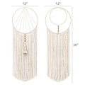 Pikkukuva 2 / 6: Makramee seinätekstiili boho seinäkoriste seinävaate olohuoneeseen makuuhuoneeseen parvekkeelle 30,5 cm (L) x 91,4 cm (K)