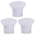 Pikkukuva 1 / 5: 3 kappaleen setti aikuisten kokin hattu aikuisten säädettävä elastinen leipuri