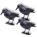 Miniatyrbillede 2 af 7: Schramm® 3 stk. Siddende Krager Sort Dueræddere