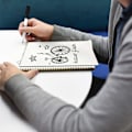 Miniatyrbilde 6 av 6: 2 stk. whiteboard med tørr avtørking (dobbeltsidig hvit 9 * 12 tommer)