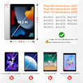 Miniatyrbild 2 av 6: iPad 9:e generationens 2021 / 8:e generationens 2020 / 7:e generationens 2019 10,2 tums fodral med pennhållare, ultratunt lätt skyddande fodral med transparent
