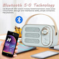 Pikkukuva 5 / 5: Retro Bluetooth-kaiutin, Vintage kannettava langaton Bluetooth-kaiutin