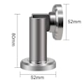 Miniatyrbillede 5 af 7: Magnetisk dørstopper, rustfrit stål børstet dørgreb
