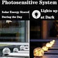 Miniatyrbillede 3 af 7: Have Solarlys i haven, revnet glas kugle vandtæt varm hvid LE