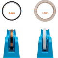 Miniatyrbilde 4 av 8: Skrivebordsdispenser for tape, holder for limrull (passer til 1\" og 3\" kjerne)