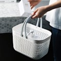 Miniatyrbillede 5 af 7: Plastik Opbevaringskurve med Håndtag, Brusebad Caddy Bin