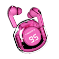 Pikkukuva 1 / 5: Langattomat kuulokkeet Bluetooth 5.3 Kuulokkeet LED-virranäyttö Mini Crystal In-Ear -nappikuulokkeet