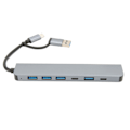 Miniatyrbillede 2 af 8: USB 3.0 USB C Hub 7 i 1 USB C Hub 5 USB 3.0 2 USB C Port 7 i 1 Multiport Adapter til Windows OS X