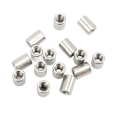Miniatyrbillede 3 af 8: 50 stk. Koblingsmøtrik Rundstangforbindelse Hun-gevind 304 Rustfrit Stål M6x1.0 10 L13mm
