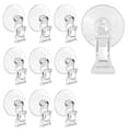10 Clear Bathroom Window Suction Cups with Clip for Advertising Display