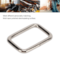 Miniatyrbillede 8 af 8: 100 stk. Metal firkantede spænder Rektangel Metalring til taske pung taske DIY syning hardware håndværk sølv 3x25x15mm