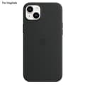 For iPhone 14 Liquid Silicone Case with MagSafe Compatibility Protective Cover with PopSocket Black