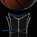 Miniatyrbild 3 av 4: Akrylbollhållare Bollställ Bollfäste Akrylställ Bollhållare Stativ för Basketfotboll Volleyboll Träning Boll Softball (Transparent)