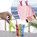 Miniatyrbillede 4 af 5: 8 stk. klemmer til håndklæder i plast, store klemmer til strandtøj, store klemmer til badehåndklæder, tæpper, håndklædeklemmer 12×8,2×2,3 cm