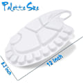 Miniatyrbillede 2 af 7: 1Ps Stor Maling Bakke Palet, Plast Maling Palet, Non-Stick Pal