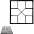 Miniatyrbillede 1 af 5: Form til betonstøbning - Gør-det-selv støbeform i robust sort plast - 40x40 cm