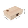 Miniatyrbillede 6 af 8: Hamsterhus Holdbar Træstamme Flytbart Tag 6 Soveværelser Kæledyr Skjulested Hus til Kæledyr Sover og Bevæger Sig