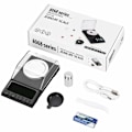 Pikkukuva 8 / 8: Tarkkuustaskuvaaka, 50g/0,001g Precision Scale -koruvaa'at, kannettava digitaalinen vaaka LCD-näytöllä, kalibrointipainolla, pinsetit,