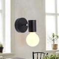 Miniatyrbillede 1 af 8: Moderne væglampe E26 E27 Jern Justerbar Vægmounted Lampe Lysarmatur Sæt til Soveværelse Stue 85 til 265V Mat Sort