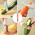 Miniatyrbillede 5 af 5: Vegetabils skræller - Rustfrit stål roterende skræller til grøntsager