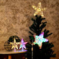 Miniatyrbilde 5 av 5: Juletrær Lyste Med LED-Lys, Lyste Stjerne Topper