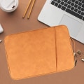 Miniatyrbild 5 av 5: Vattentät Laptopfodral Mjukt läder laptopväska Bärbar foderpåse