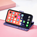 Miniatyrbild 3 av 5: PU Läder Stativ Korthållare Strap Flip Cover för iPhone 14