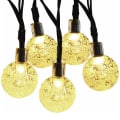 Miniatyrbillede 1 af 5: 21ft 30 Led Solcelledrør Globe Krystalbold Strenglys