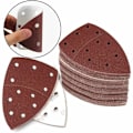 Pikkukuva 3 / 5: 25 kpl 11-reikäistä kolmiohiomapaperia 152x105mm 40/60/80/100/120 karkeutta alumiinioksidihiomapaperiarkit, ihanteellinen hiontaan/kiillotukseen