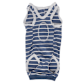 Miniatyrbilde 2 av 8: Hundegjenopprettingsdrakt Stretchy Pustende Justerbar Krage Stripe Pet Post Kirurgi Skjorte for Abdominal Wound S