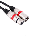 Miniatyrbilde 4 av 5: 3-pinners XLR-kabel hann til hunn M/F skjermet lydkabel for mikrofonmikser 1M