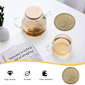 Miniatyrbillede 2 af 3: 5 stk runde PU læder 10CM bar coasters i ensfarvet