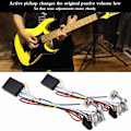 Miniatyrbild 3 av 3: 2-bands aktiv EQ Equalizer Preamp Circuit Pickup Gitarr Bas Tonkontroll med tillbehör