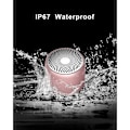 Pikkukuva 5 / 7: Vedenpitävä Bluetooth kaiutin, kannettava langaton minikaiutin ulkokäyttöön, vahva basso ja bassoradiaattorit, case ja karabiini (Rose)
