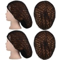 Miniatyrbilde 7 av 8: 3 stk Mesh Hårnett Mykt Rayon Strikket Snood Hodeplagg Soving